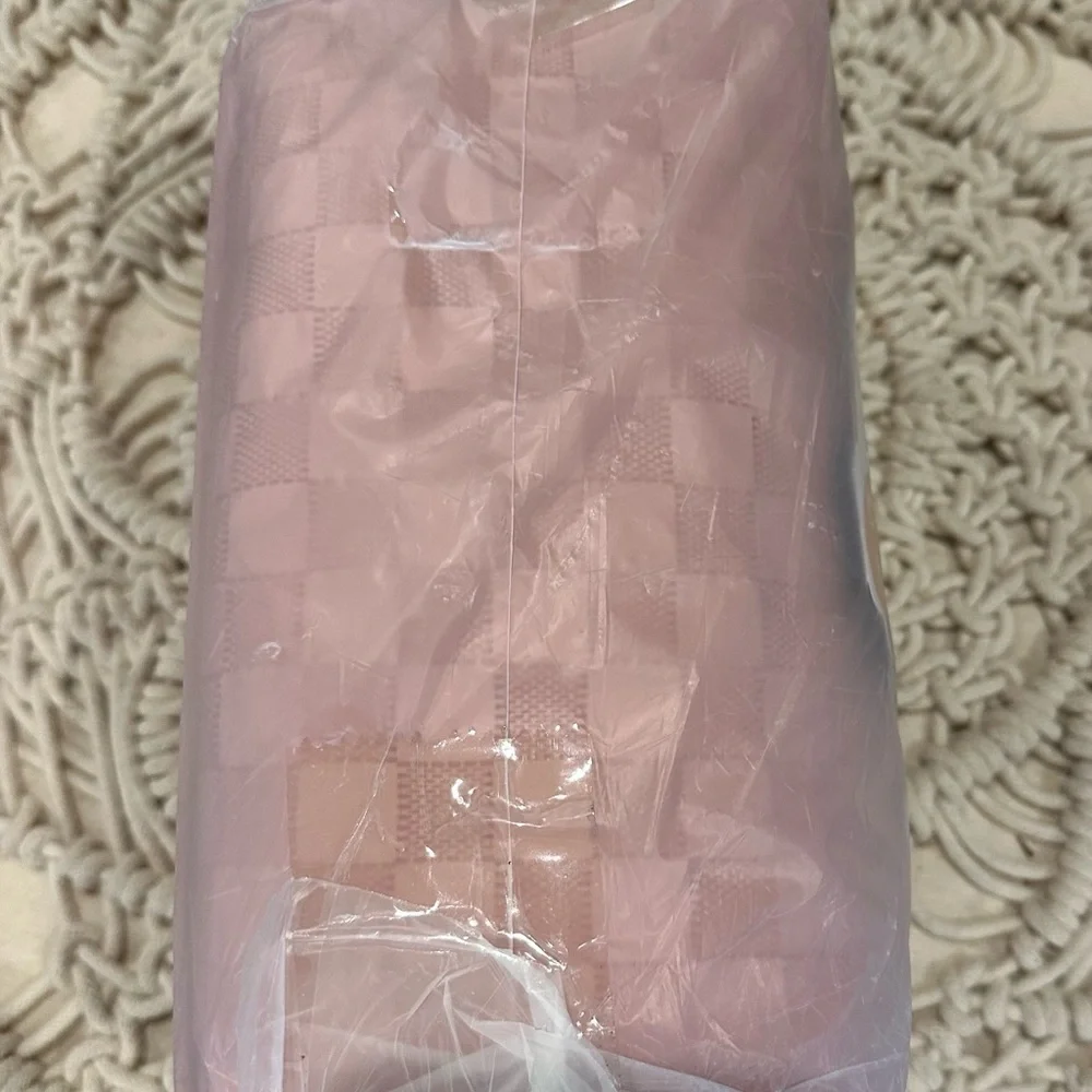 Pink Checkered Women's makeup/ toiletry Bag